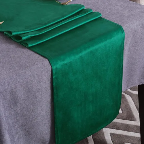 Miniatura 40 de Camino de mesa dorado de primavera brillante de lino sintético con borlas de 14 x 51 pulgadas, bufanda de tocador, camino de mesa de graduación