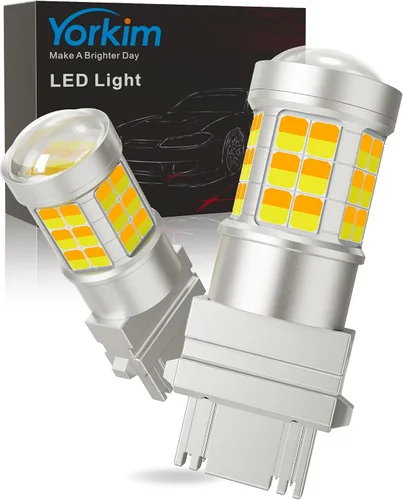 Miniatura 6 de Yorkim Bombilla LED 3157 Ámbar Brillante 3156 Luces LED de Freno/Trasera con Proyector - 3056 3156 3156A 3057 4057 3157 4157 T25 Luz Intermitente