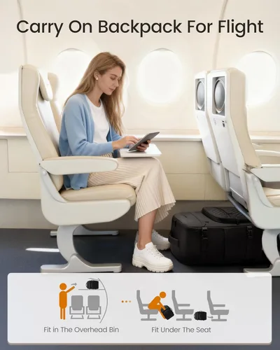 Miniatura 5 de LOVEVOOK Mochila de viaje para mujeres y hombres, bolsa de viaje para artículos personales de la TSA para laptop de 17.3 pulgadas aprobada por