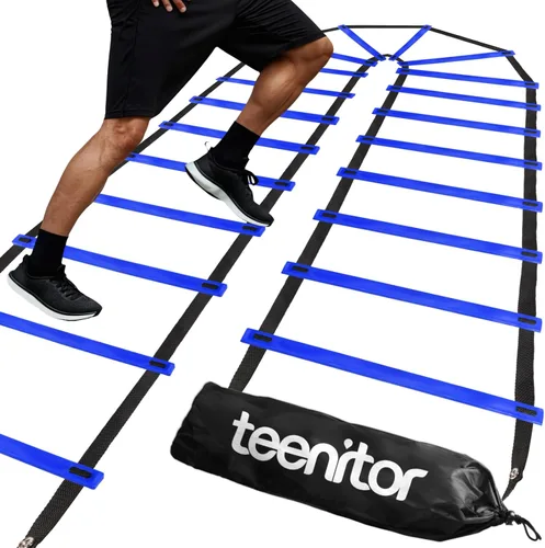 Miniatura 12 de Teenitor Escalera de agilidad Escalera de velocidad para fútbol, velocidad, fútbol, fitness, entrenamiento de pies, bolsa de transporte