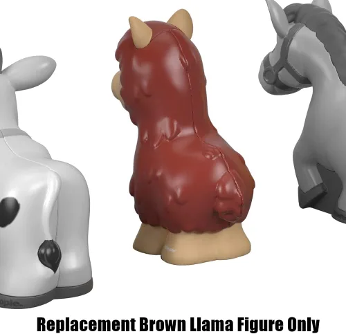 Miniatura 4 de Pieza de repuesto para el juego Fisher-Price Little People Farm Animal Friends - GFL21 ~ Figura de llama marrón de repuesto