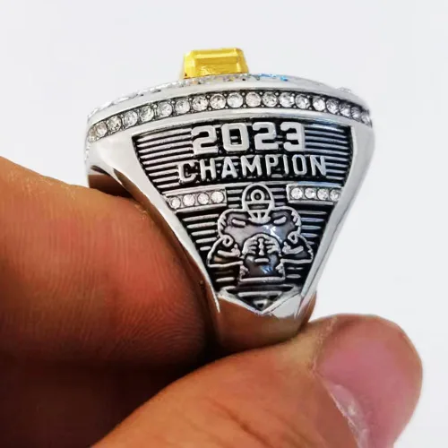 Miniatura 4 de Anillo de campeonato de fútbol de fantasía 2023 Premio Trofeo Premio Deporte MVP Ganador Campeón Anillo con caja
