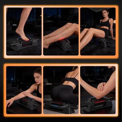 Miniatura 7 de Masajeador eléctrico con luz roja, masajeador de drenaje linfático para linfedema y lipedema, barra de recuperación muscular y rodillo de masaje