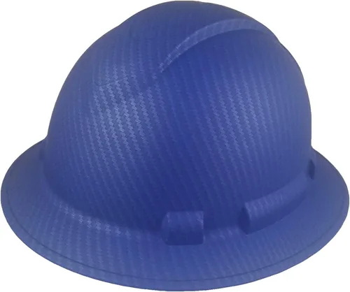 Miniatura 24 de Texas America Safety Company Casco duro RIDGELINE de ala completa con ajuste de perilla de 6 puntos y bolsa Azul ventilado