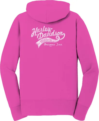 Miniatura 2 de Harley-Davidson Militar - Sudadera con capucha para mujer, diseño de Heliconia, con diseño gráfico