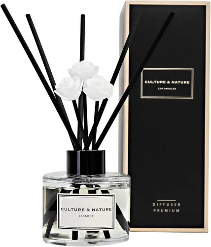 Miniatura 17 de CULTURE & NATURE - Set de difusor de varillas de 6.7 onzas líquidas (200ml) - Difusor con varillas perfumado a vainilla - Fragancia para el hogar