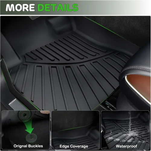 Miniatura 5 de Alfombrillas para Honda Civic Gas Sedan 2006-2011, alfombrilla mejorada para maletero para todo tipo de clima, revestimientos de suelo TPE