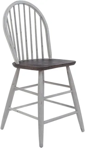 Liberty Furniture INDUSTRIES Farmhouse Windsor - Juego de 2 sillas de mostrador, 17 pulgadas de ancho x 22 pulgadas de profundidad x 42 pulgadas de