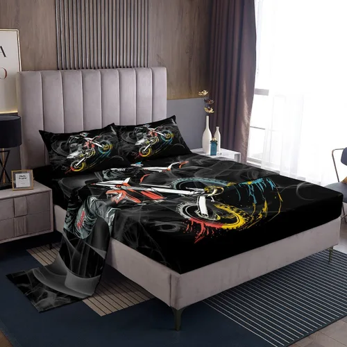 Miniatura 7 de jejeloiu Cow Skull Bed Sheets Set Twin Size Kids Longhorn Skull 3 Pieces Sheet with 16 Inch Deep Pockets for Boys Girls Teens Western Desert Bedding
