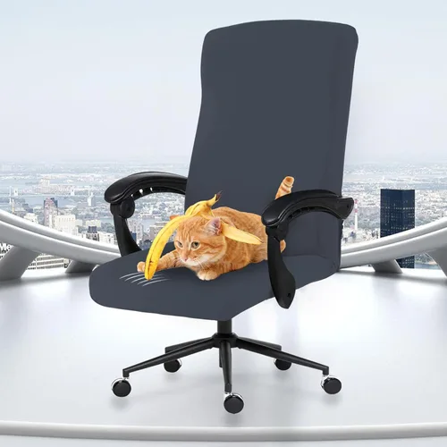 Miniatura 86 de Fundas elásticas para asiento de silla de oficina de escritorio - Funda universal de spandex para silla de computadora - Fundas removibles lavables