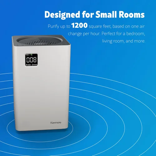 Miniatura 8 de Kenmore PM2010 Purificadores de Aire con Filtro HEPA Verdadero H13, Cubre hasta 1200 Pies Cuadrados, Sistema de Filtración HEPA de 3 Etapas
