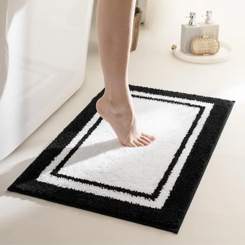 Miniatura 66 de GRANNY SAYS Alfombras de baño antideslizantes, lavables, extra suaves y absorbentes de agua para baño, alfombra de baño peluda de felpa, alfombra