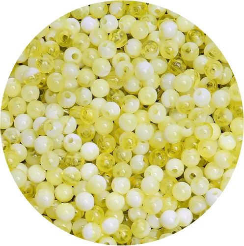Miniatura 65 de BONNY BOXX 2000 piezas 4 mm cuentas redondas de acrílico de zafiro suave, bolas de plástico de chicle de burbujas, cuentas gruesas de bolas