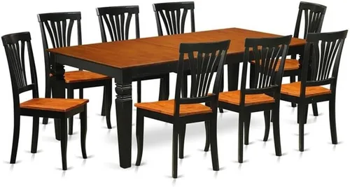 Miniatura 12 de East West Furniture LGAV5-BCH-W - Juego de cocina de 5 piezas que incluye una mesa de comedor rectangular con hoja de mariposa y 4 sillas de asiento