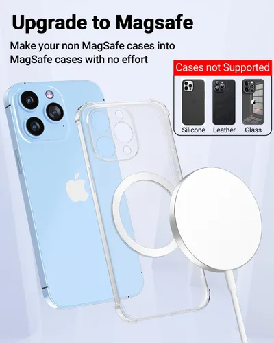 Miniatura 4 de KALAPOP Anillo de Carga Inalámbrica Magnética Magsafe - 6 PIEZAS, Adhesivo Magsafe Ultradelgado (0.4mm), Compatible con iPhone 17/Air/16/15/14/13