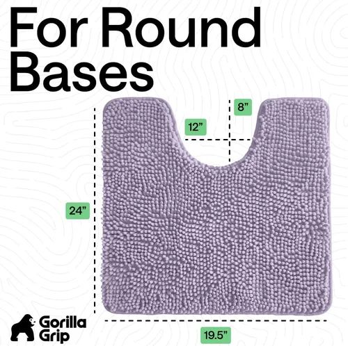 Miniatura 235 de Gorilla Grip - Tapete de baño de felpilla gruesa, suave y absorbente, secado rápido, de microfibra, con reverso de caucho, para piso de ducha, Nube
