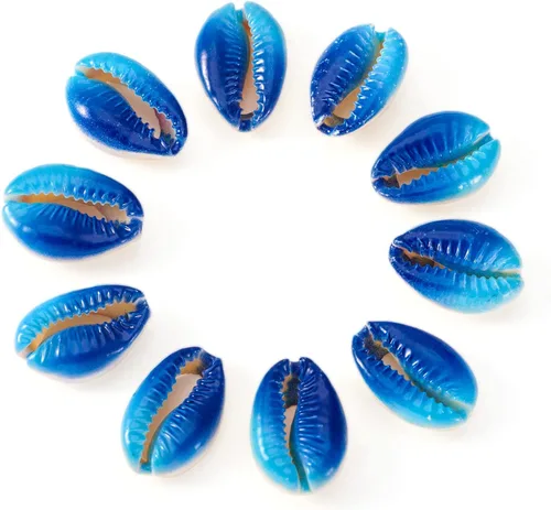 Miniatura 22 de Cheriswelry 200 cuentas de concha de cauri de ojo malvado sin perforar para playa, diseño de conchas marinas, corte liso, cuentas espaciadoras