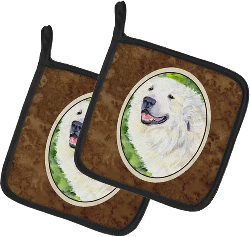 Miniatura 180 de Caroline's Treasures SS8617PTHD - Juego de soportes para ollas de cocina resistentes al calor, almohadillas calientes para horno para cocinar, Husky