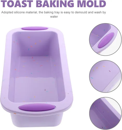Miniatura 4 de Reusable Silicone Loaf Mold Non-Stick Bread Pan for Baking Bread, Brownies, and Cakes, Suitable for Home and Bakery Use