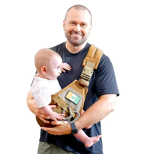 Portabebés con Eslinga, Transportador Ajustable para Niños Pequeños con Asientos de Cadera y Mosquetones para Bebés de 3-48 Meses 10-30 Libras Niños