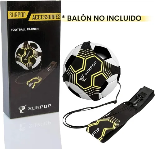 Miniatura 2 de Entrenador de fútbol/voleibol/rugby, patada y lanzamiento de fútbol, ayuda de entrenamiento para práctica en solitario, control de habilidades, Negro