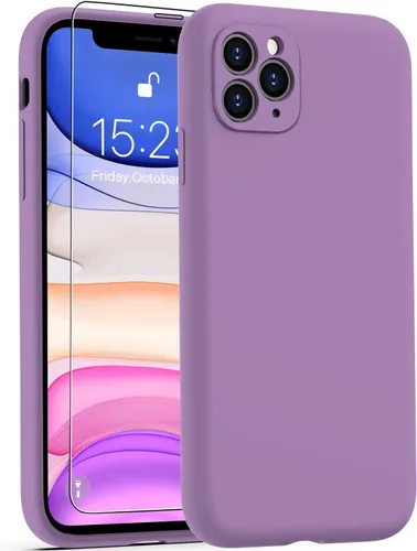 Miniatura 10 de DEENAKIN Funda de silicona compatible con iPhone 12 con protector de pantalla, mejora la protección de la cámara, funda protectora suave y flexible