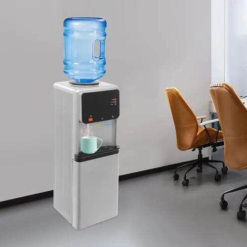 Miniatura 6 de Dispensador de agua fría y caliente de carga superior, dispensador de enfriador de agua para botellas de 3 o 5 galones, máquina de agua con bloqueo