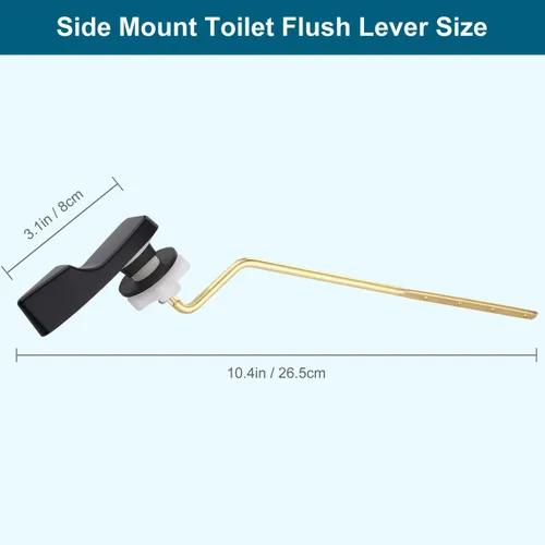 Miniatura 2 de Kit de reemplazo universal de mango de inodoro de montaje lateral en metal compatible con inodoro American Standard/Mansfield/Gerber/TOTO/Kohler