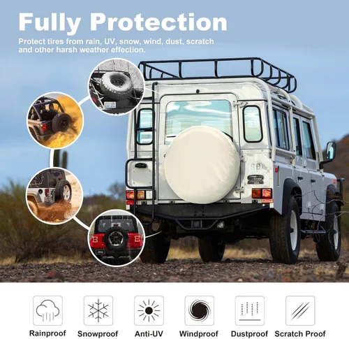 Miniatura 2 de Explore Land - Funda resistente universal para neumático de repuesto para remolque, vehículo recreativo, SUV, camión