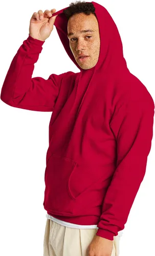Miniatura 3 de Hanes - Sudadera para hombre con capucha de vellón EcoSmart de mezcla de algodón sin botones ni cremallera