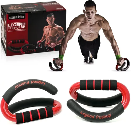Legend Pushup - Barras avanzadas para eliminar el dolor de muñeca, generar más crecimiento muscular, ofrecer resultados más rápidos y prevenir