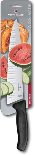 Miniatura 7 de Victorinox Swiss Classic, Cuchillo de trinchar, hoja extra afilada, borde estriado, 9.8 in, mango de plástico, acero inoxidable, negro