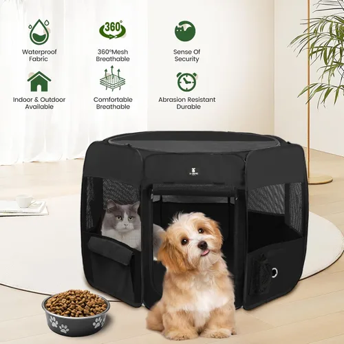 Miniatura 2 de X-ZONE PET Corralito para Perros Portátil Corrales de Juego para Mascotas para Cachorros, Gatos, Conejos, Pollitos, Tienda de Juego de Ejercicio