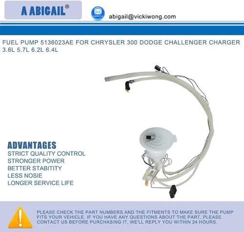Miniatura 2 de Bomba de combustible E7264A compatible con Chrysler 300 2005-2014, Dodge Challenger 2008-2016, Dodge Charger 2006-2016, Dodge Magnum 2005-2008
