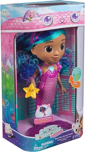 Miniatura 7 de DreamWorks Gabby's Dollhouse La Película, Sirena Gabby que Canta y Brilla, Muñeca Sirena Impermeable con Luces y Sonidos, Juguetes para Niñas
