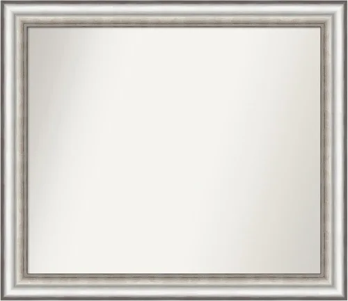 Miniatura 86 de Amanti Art Espejo de baño plateado para sobre el fregadero, 26 x 26 pulgadas, espejo cuadrado de plata antigua, marco de madera tradicional mediano