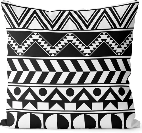 Miniatura 23 de BEDSUM Funda de almohada de microfibra, suave, decorativa, geométrica, abstracta, triangular, funda de cojín cuadrada para sofá, dormitorio, 18 x 18