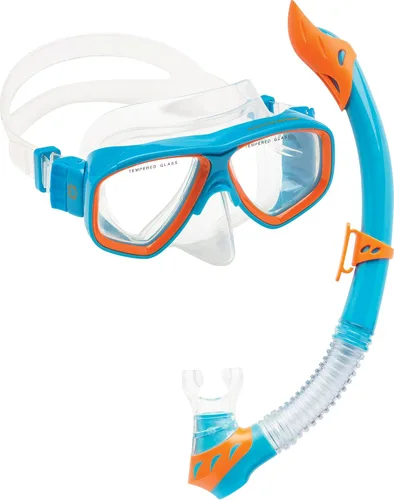 Miniatura 2 de Cressi Junior Snorkel Kit for Kids Ages 3 to 8 - Mask + Dry Snorkel + Adjustable Fins + Net Bag – Rocks Kids Set