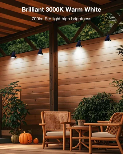 Miniatura 5 de Foco Solar para Exteriores Impermeable Iluminación LED de Acento para Paisaje para Patio, Árbol, Plantas, Paredes, Sendero, Jardín, Estatuas, Brillo