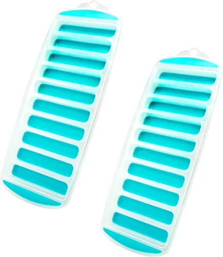 Miniatura 7 de Jacent Bandeja reutilizable de silicona y plástico para cubitos de hielo, cubos de hielo fáciles de empujar y reventar para botella de deportes