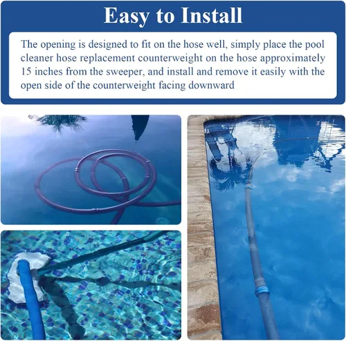 Miniatura 6 de Paquete de 2 repuestos universales de manguera limpiadora de piscina, compatible con Zodiac Baracuda G2, G3, G4, W83247 X70105, apto para navegador