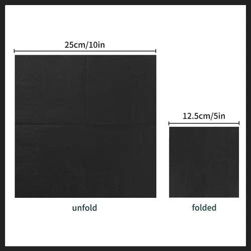 Miniatura 2 de 100 paquetes de servilletas de cóctel de 2 capas, servilletas de postre plegadas de 5 x 5 pulgadas, servilletas desechables para cena, boda