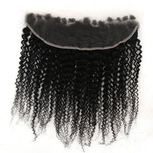 Miniatura 12 de Afro Kinky Curly 5x5 HD Cierre de encaje prearrancado con borde rizado de bebé 4B 4C, cierre de encaje HD de cabello humano transparente
