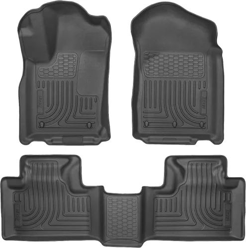 Husky Liners Weatherbeater | Compatible con Dodge Durango/Jeep Grand Cherokee 2011-2015 - Forro delantero y de segunda fila - Negro, 3 piezas | 99051