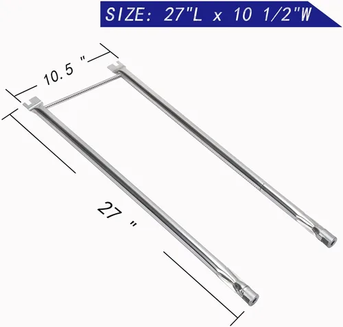 Miniatura 2 de Leship Juego de tubos de quemador de 27 pulgadas de repuesto para parrillas de gas Weber 7507, Spirit E-200 E-210 S-200 S-210 (control lateral)