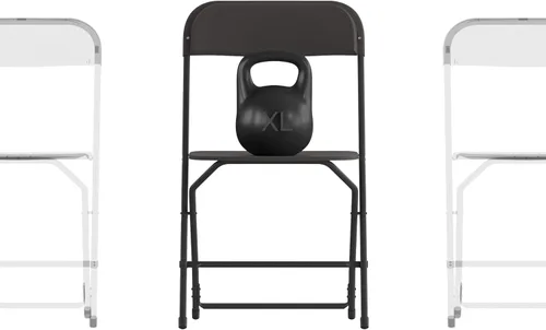 Miniatura 32 de Flash Furniture Hercules Series Silla plegable de plástico, color rojo, paquete de 6, capacidad de peso de 650 libras, cómoda silla para eventos