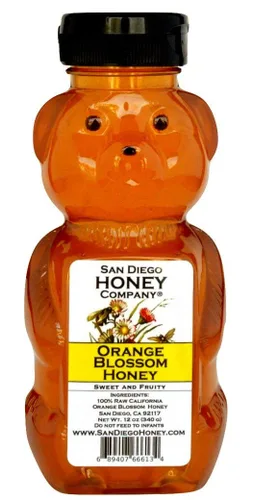 Miniatura 5 de Miel de cítricos de San Diego Honey Company – Oso de miel, miel de flor de naranja cruda con mandarina + limón de 12 onzas