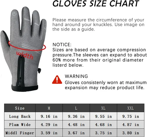 Miniatura 2 de Little World Guantes de invierno, guantes de ciclismo, resistentes al viento, impermeables, antideslizantes para exteriores, ciclismo, snowboard
