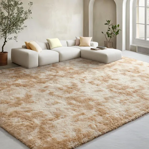 Miniatura 137 de EVOIONOS - Alfombra redonda gris para dormitorio, 5x5 pies; alfombras circulares suaves y esponjosas para sala de estar, alfombras de felpa peludas