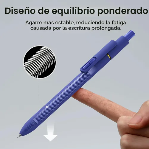 Miniatura 5 de 8 bolígrafos de gel negros - 0.7mm de punta media, tinta negra Escritura suave - Bolígrafo retráctil de secado rápido para hombres y mujeres